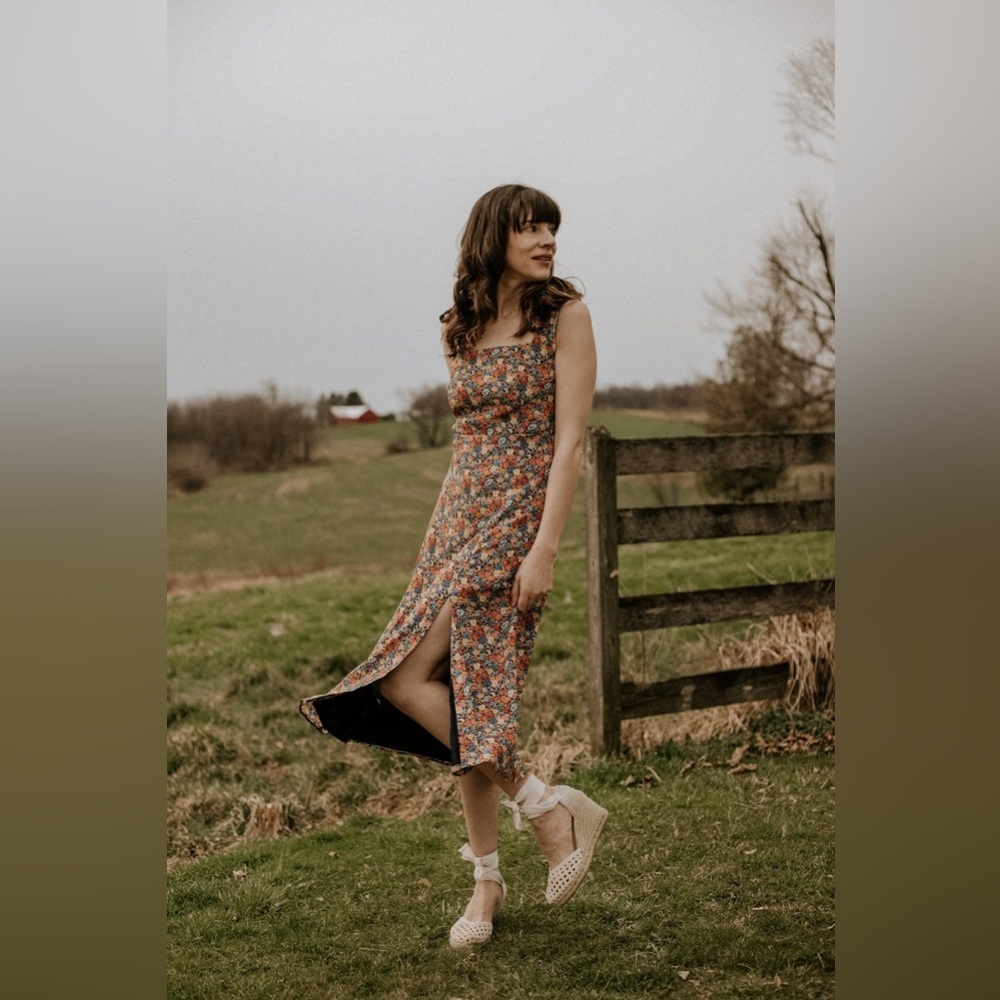 Sézane Dorotha Floral Dress with a side slit size 36 - Picture 4 of 8